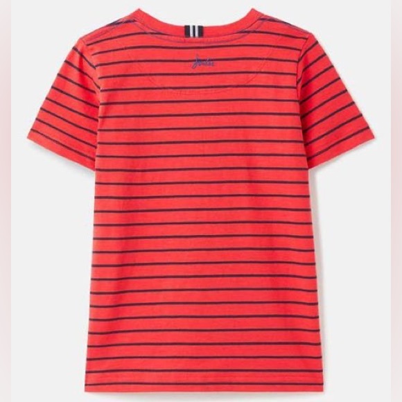 Joules | Red Stripe Laundered Slub Tee - Boys 11-12 - Picture 2 of 2